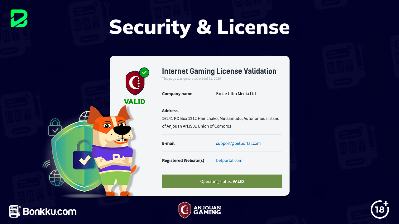 betportal casino license