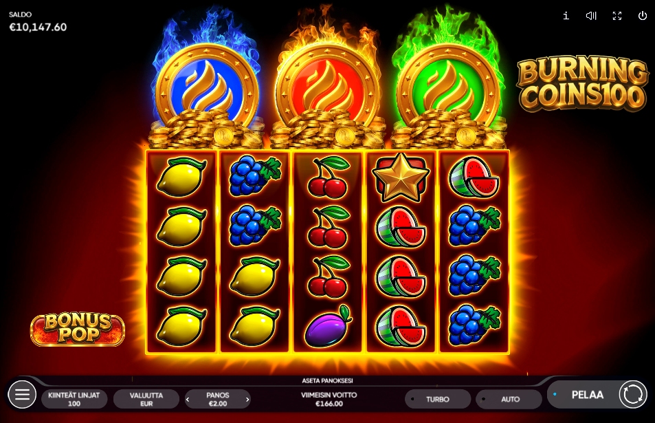 burning coins 100 slot