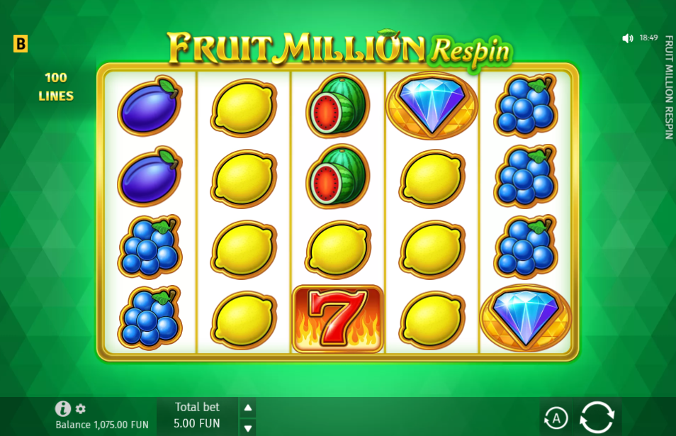 fruit million respin slot