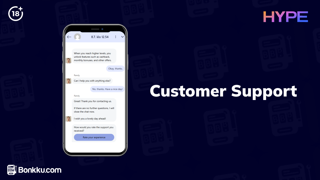 hype kasino customer support