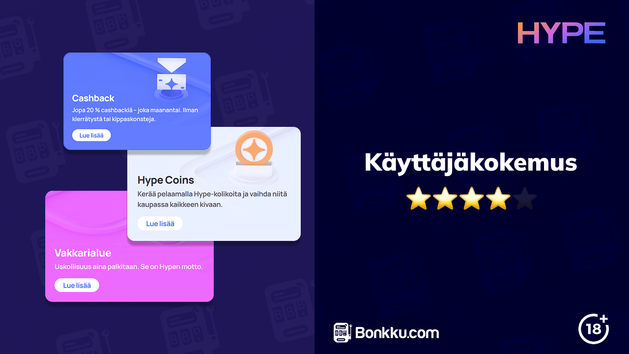 hype kasino käyttäjäkokemus