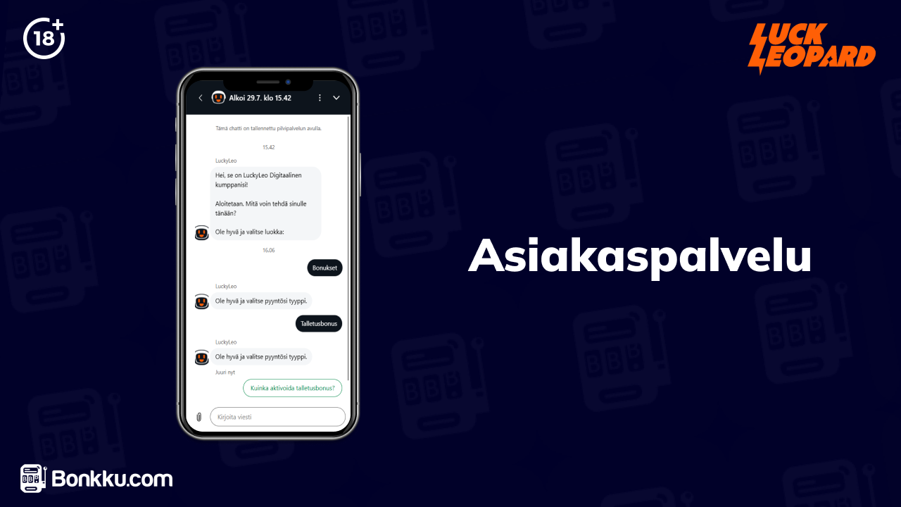 luckleopard casino asiakaspalvelu