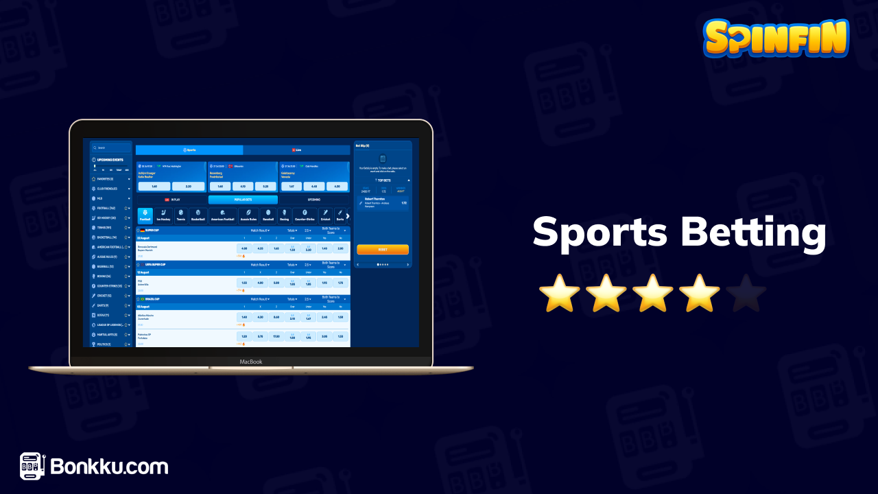 spinfin casino sports betting
