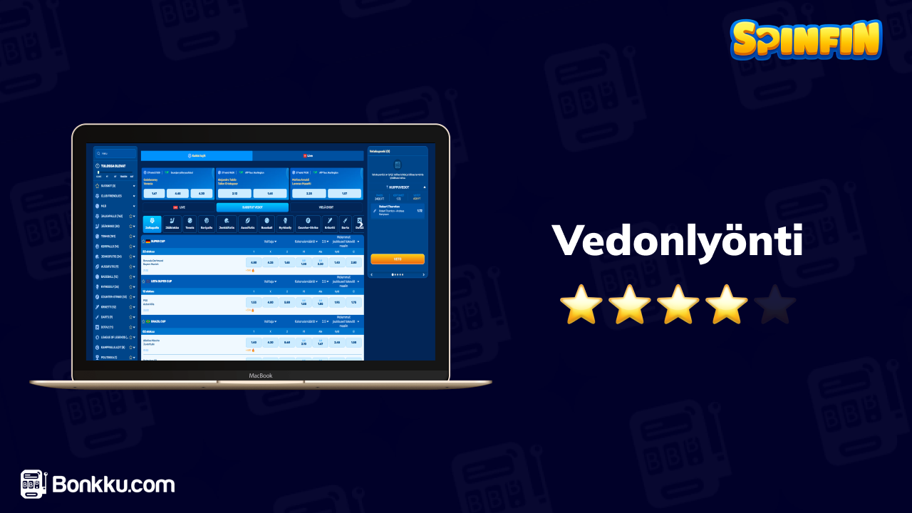 spinfin casino vedonlyönti