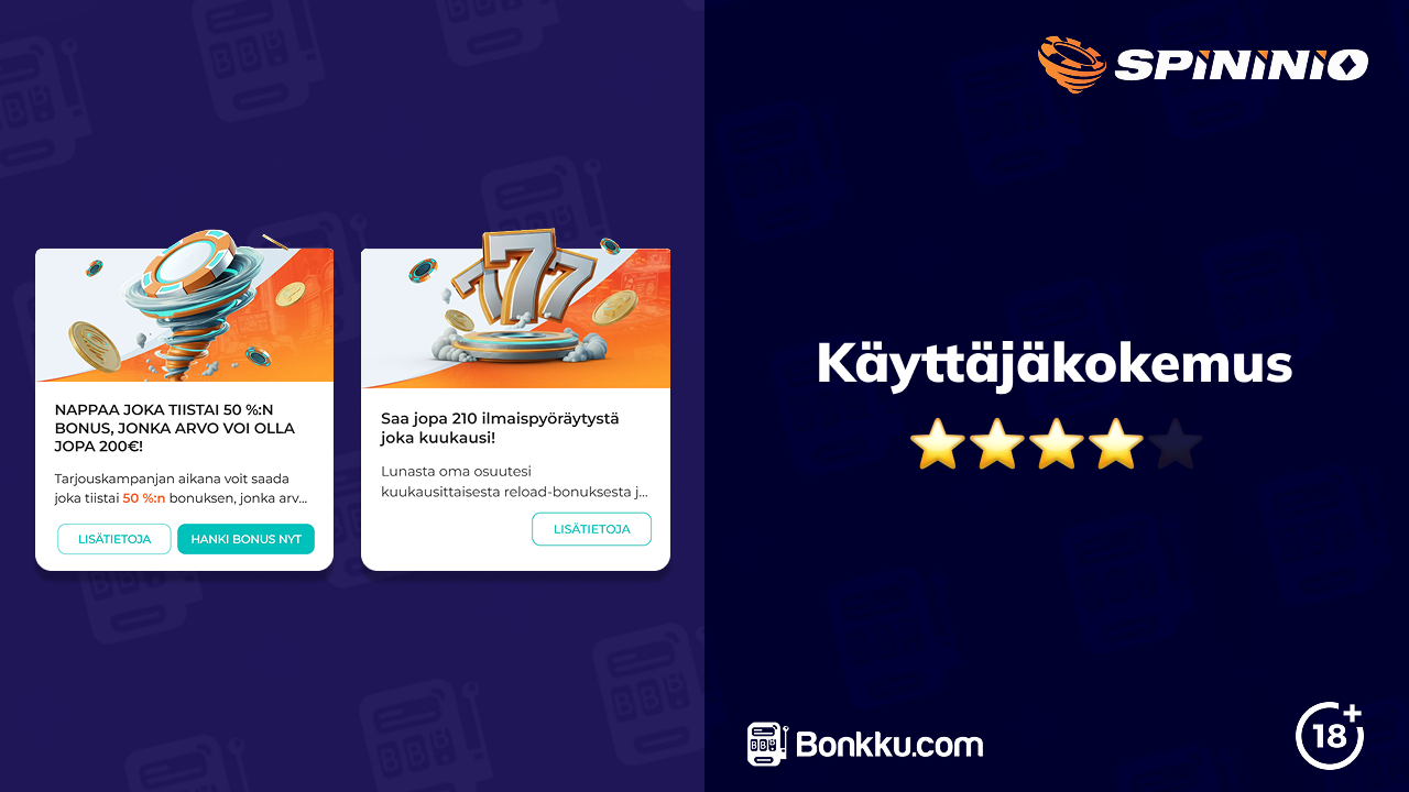 spininio casino käyttäjäkokemus