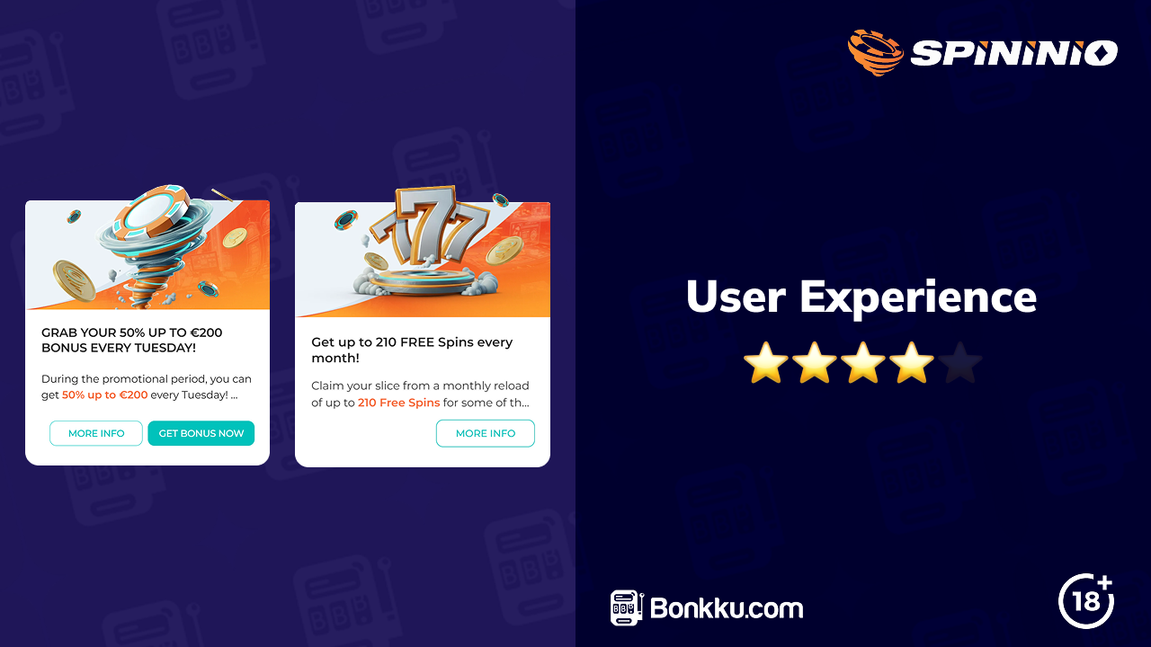 spininio casino user experience