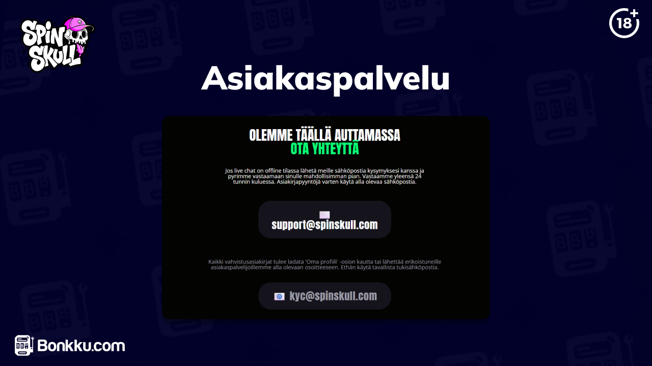 spinskull casino asiakaspalvelu