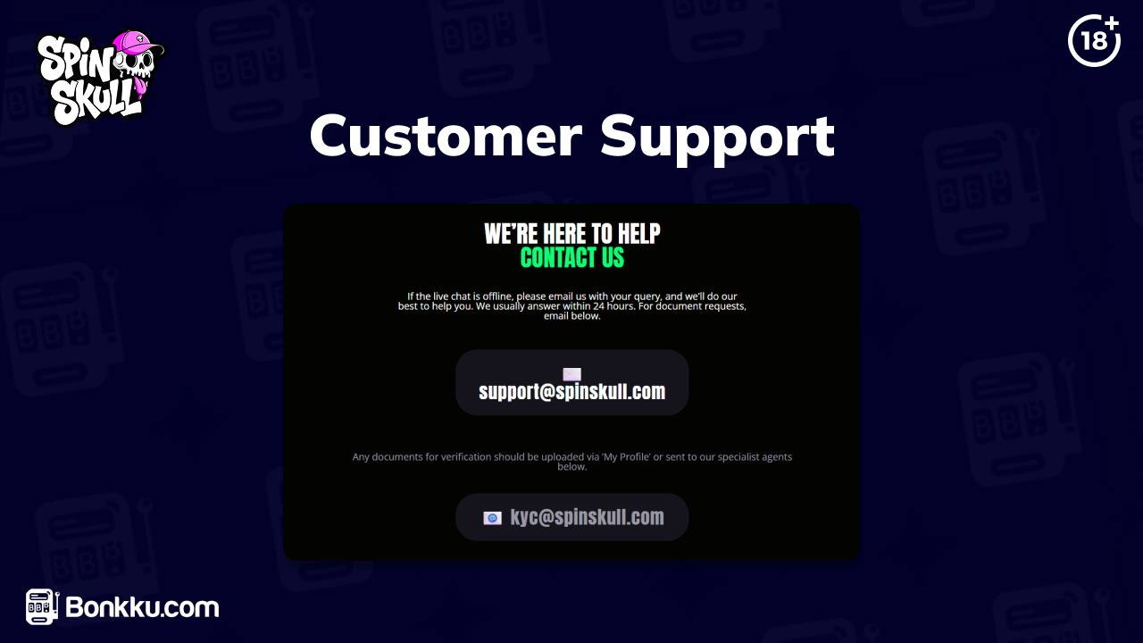 spinskull casino customer support