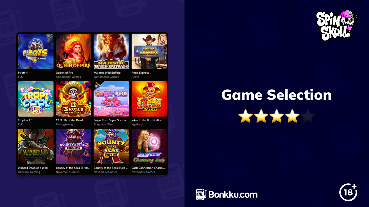 spinskull casino game selection