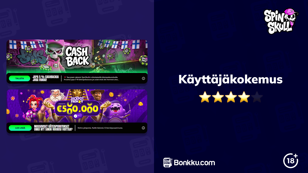 spinskull casino käyttäjäkokemus