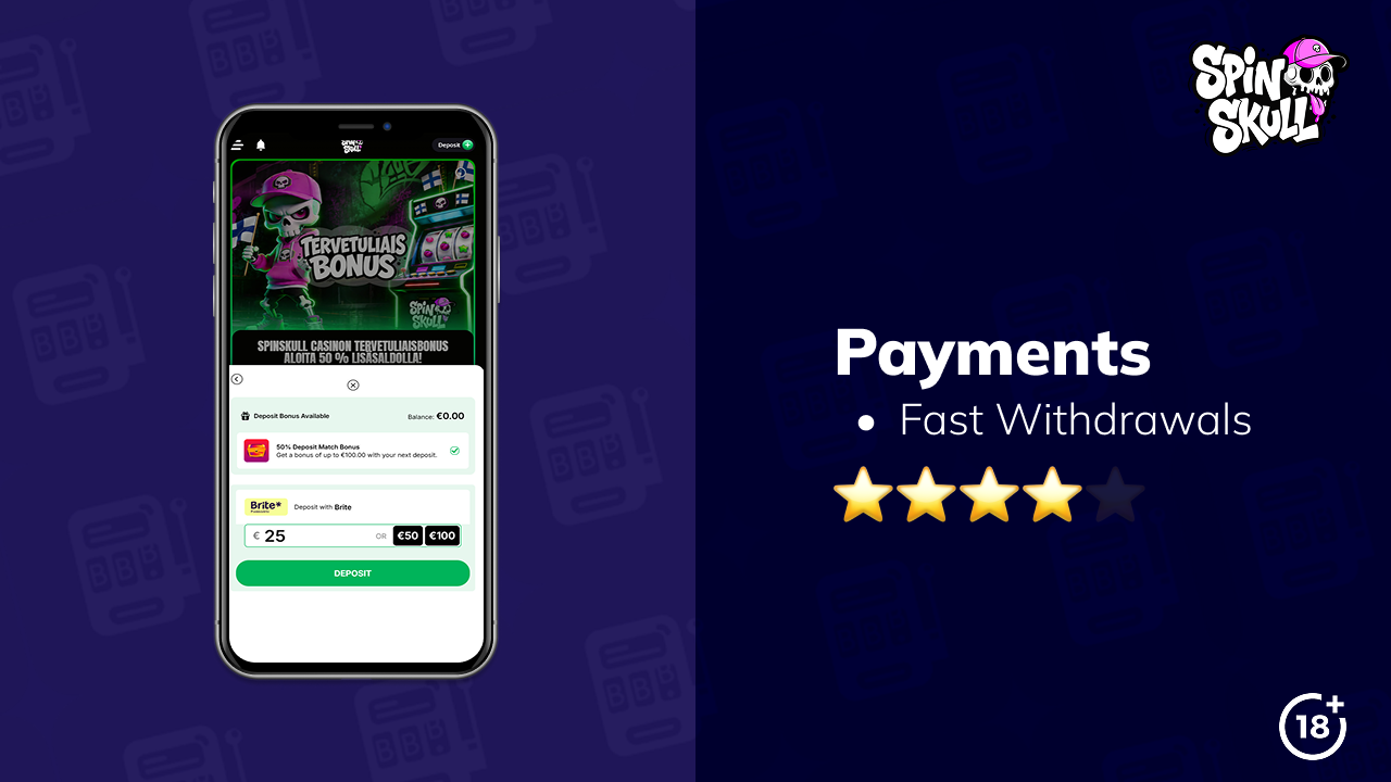 spinskull casino payments