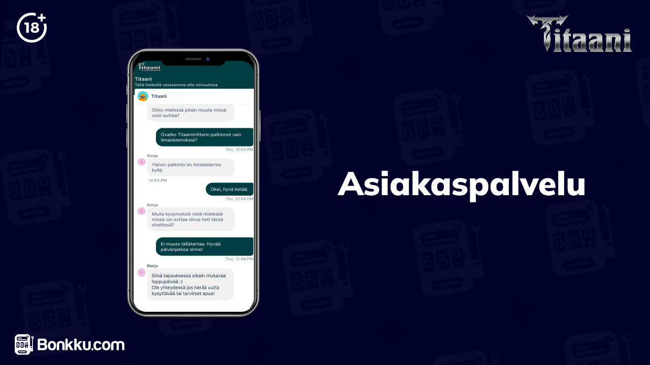 titaani casino asiakaspalvelu
