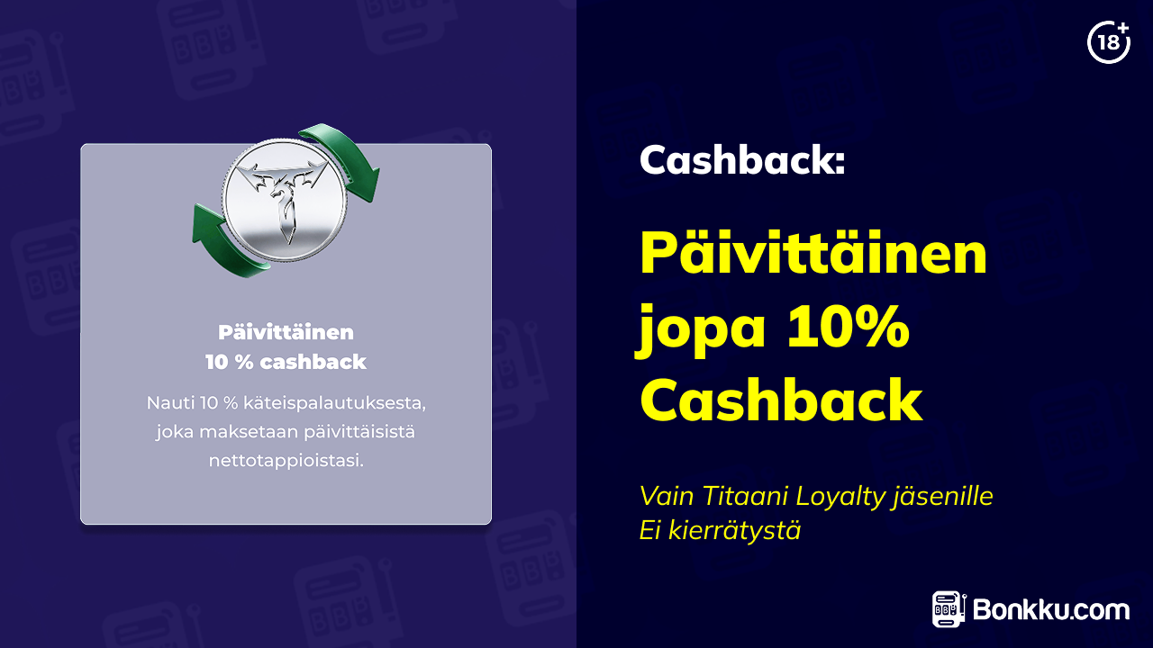 titaani casino käteispalautus