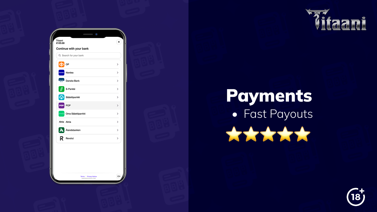 titaani casino payments