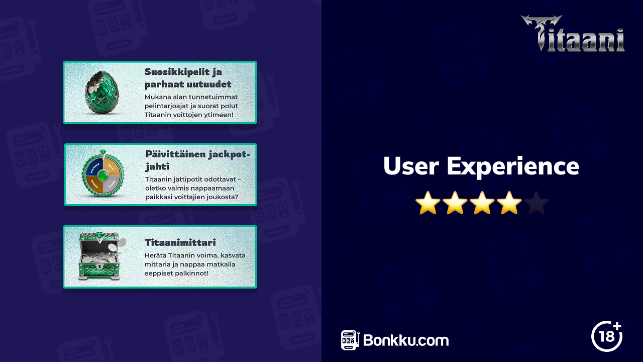 titaani casino user experience