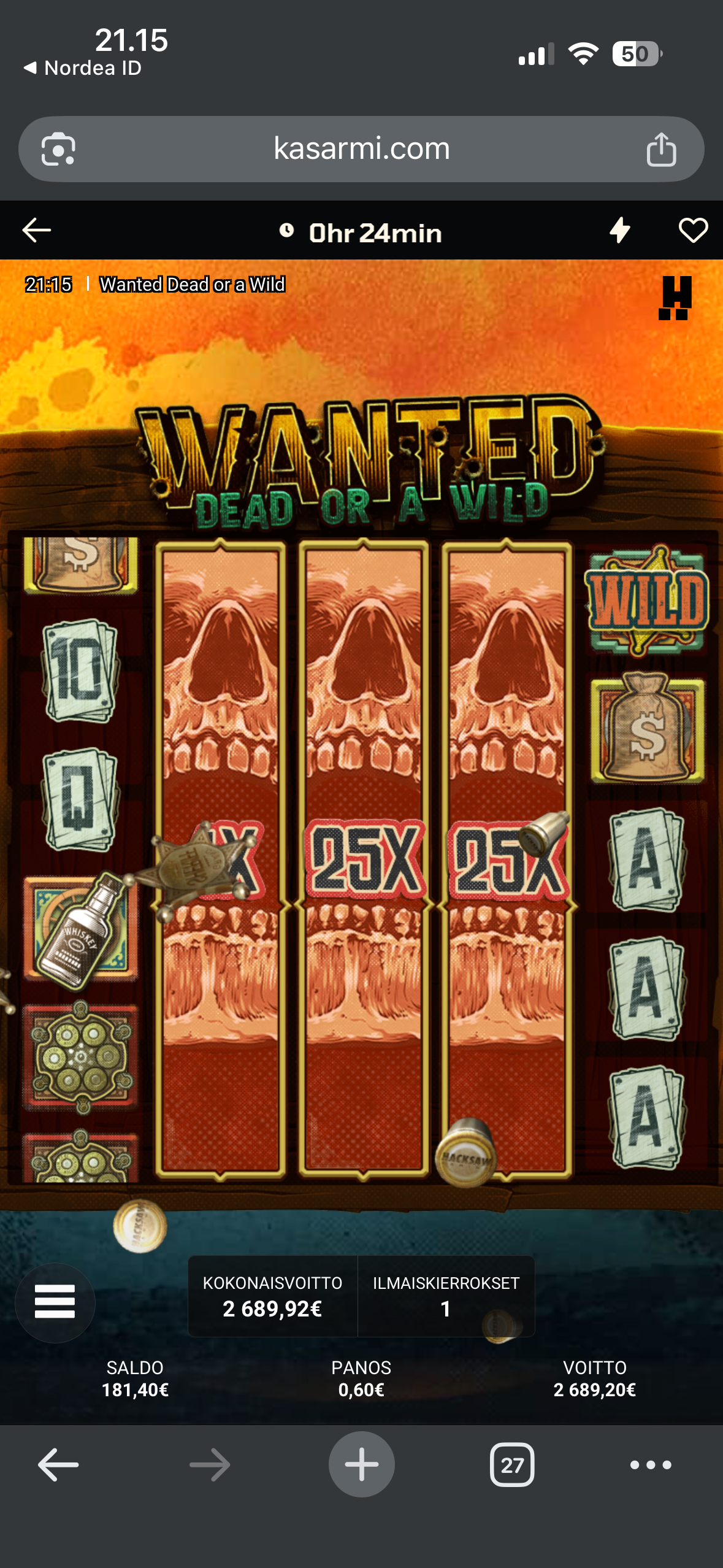 Big wins screenshot