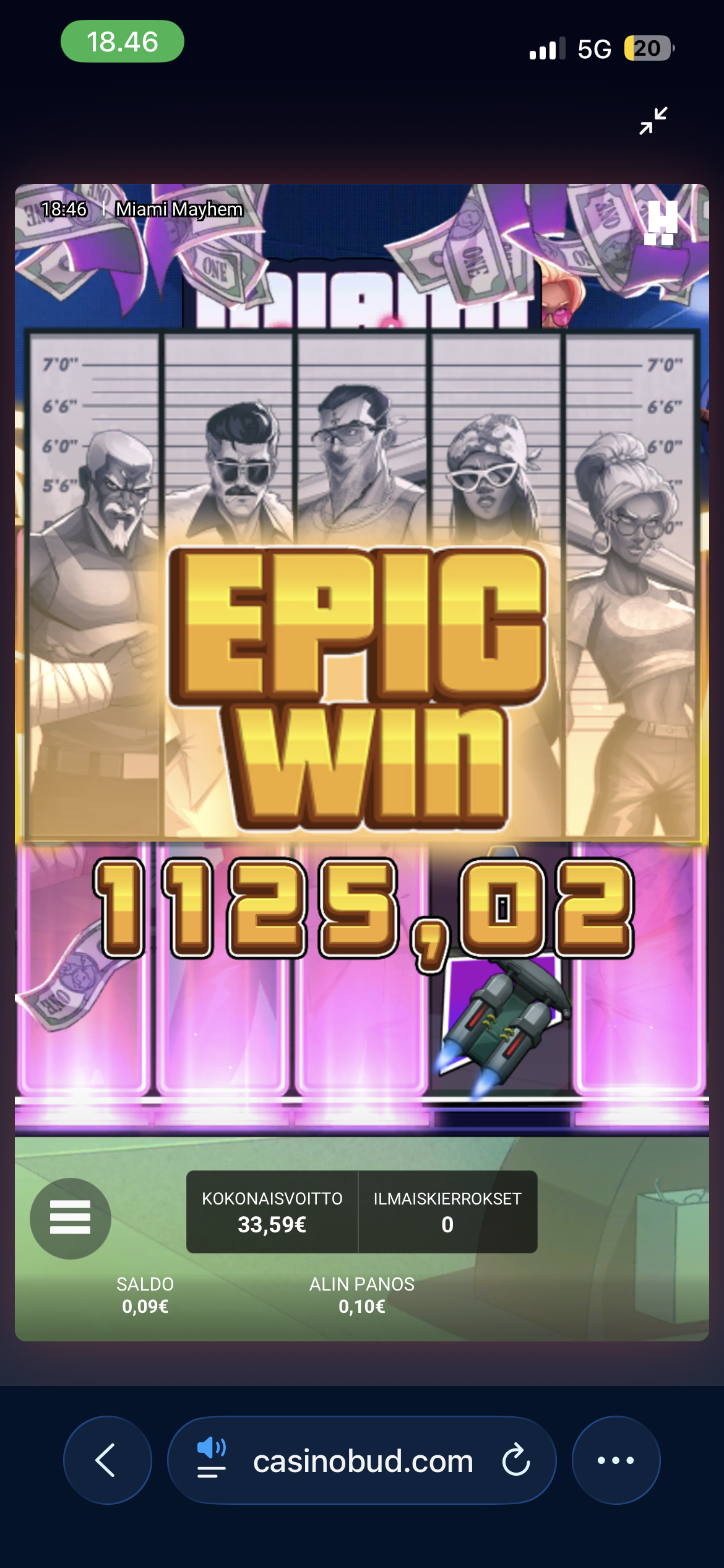 Big wins screenshot