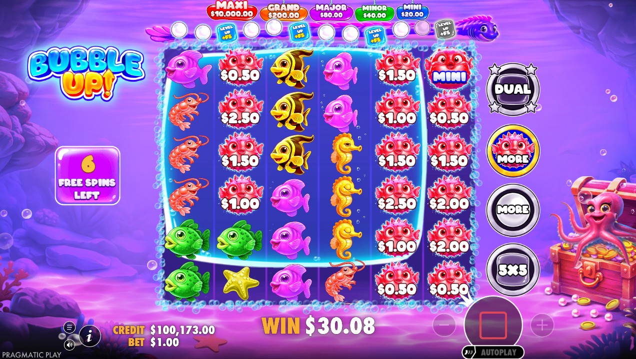 bubble up slot