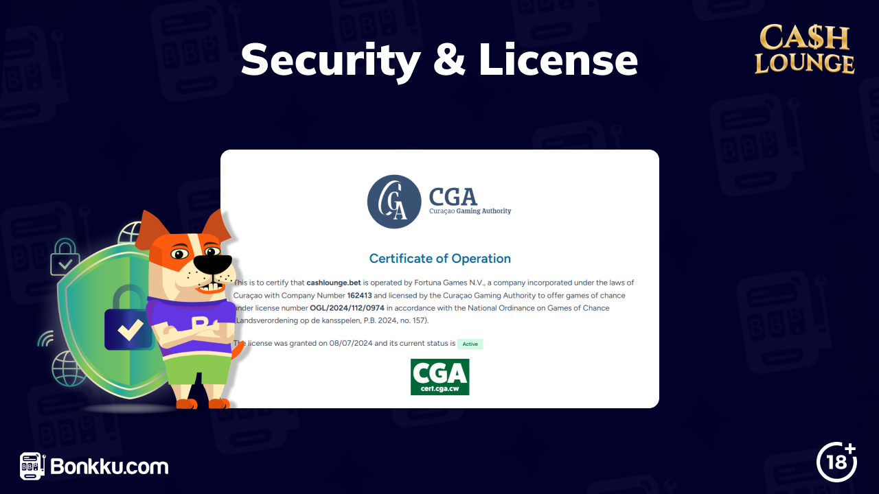 cashlounge casino license