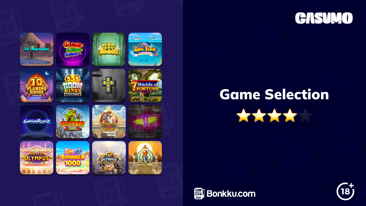 casumo casino game selection
