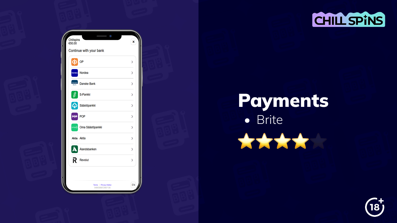 chill spins casino payments