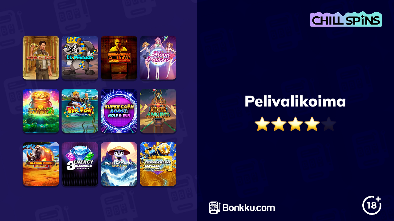 chill spins casino pelivalikoima