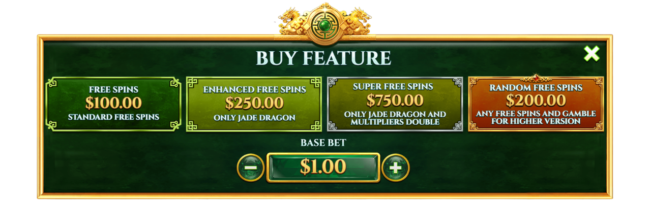 jade legends menu