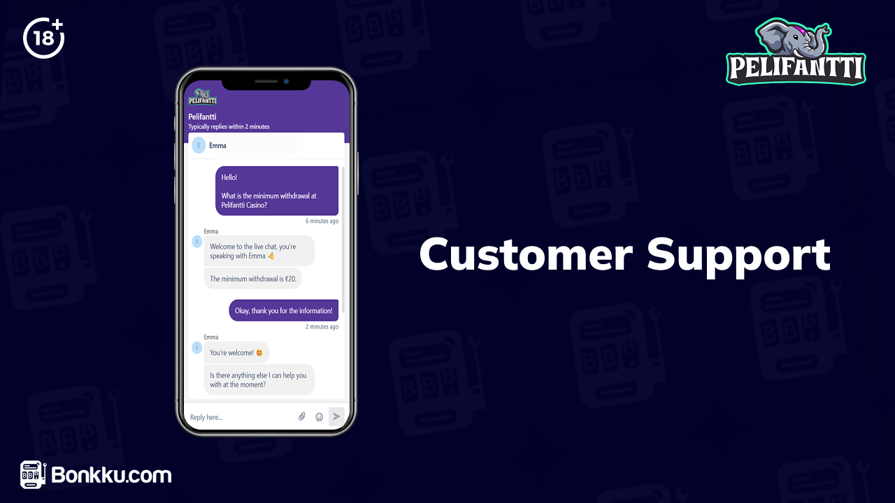 pelifantti casino customer support