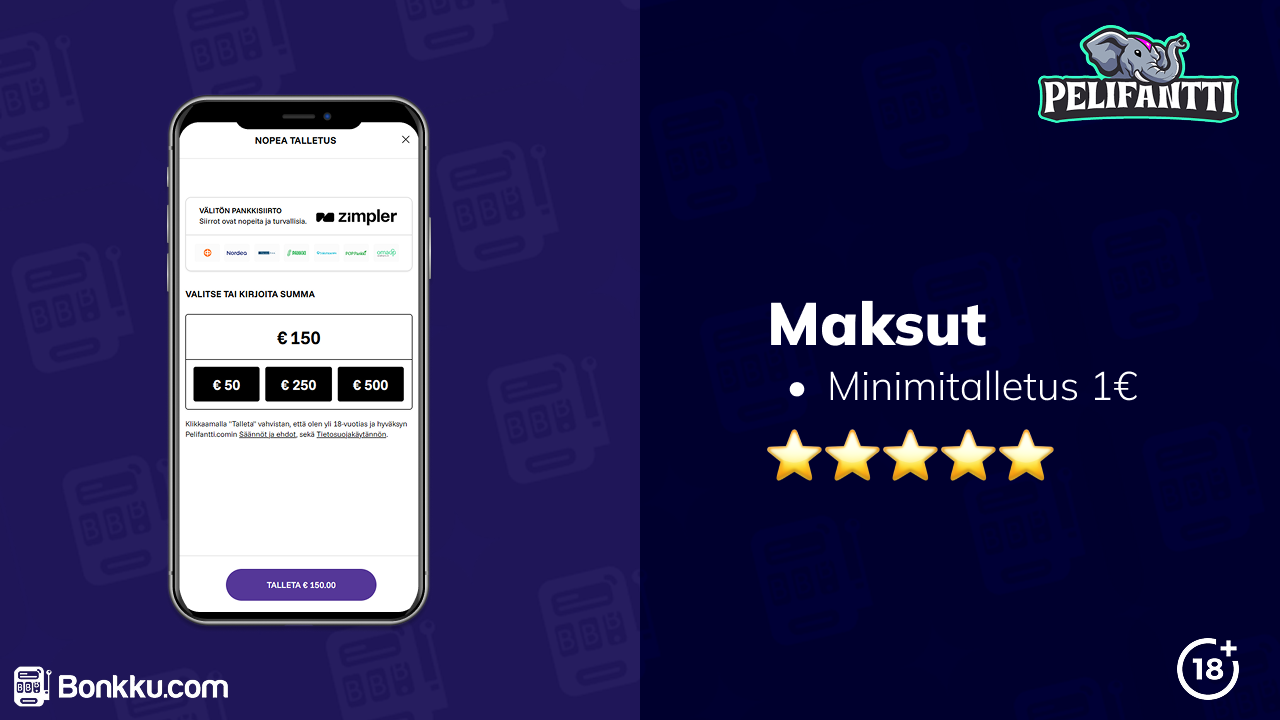 pelifantti casino maksut