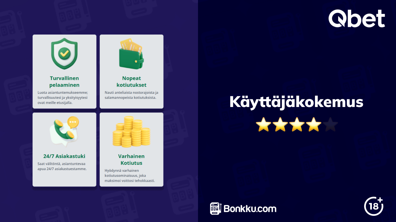 qbet kasino käyttäjäkokemus