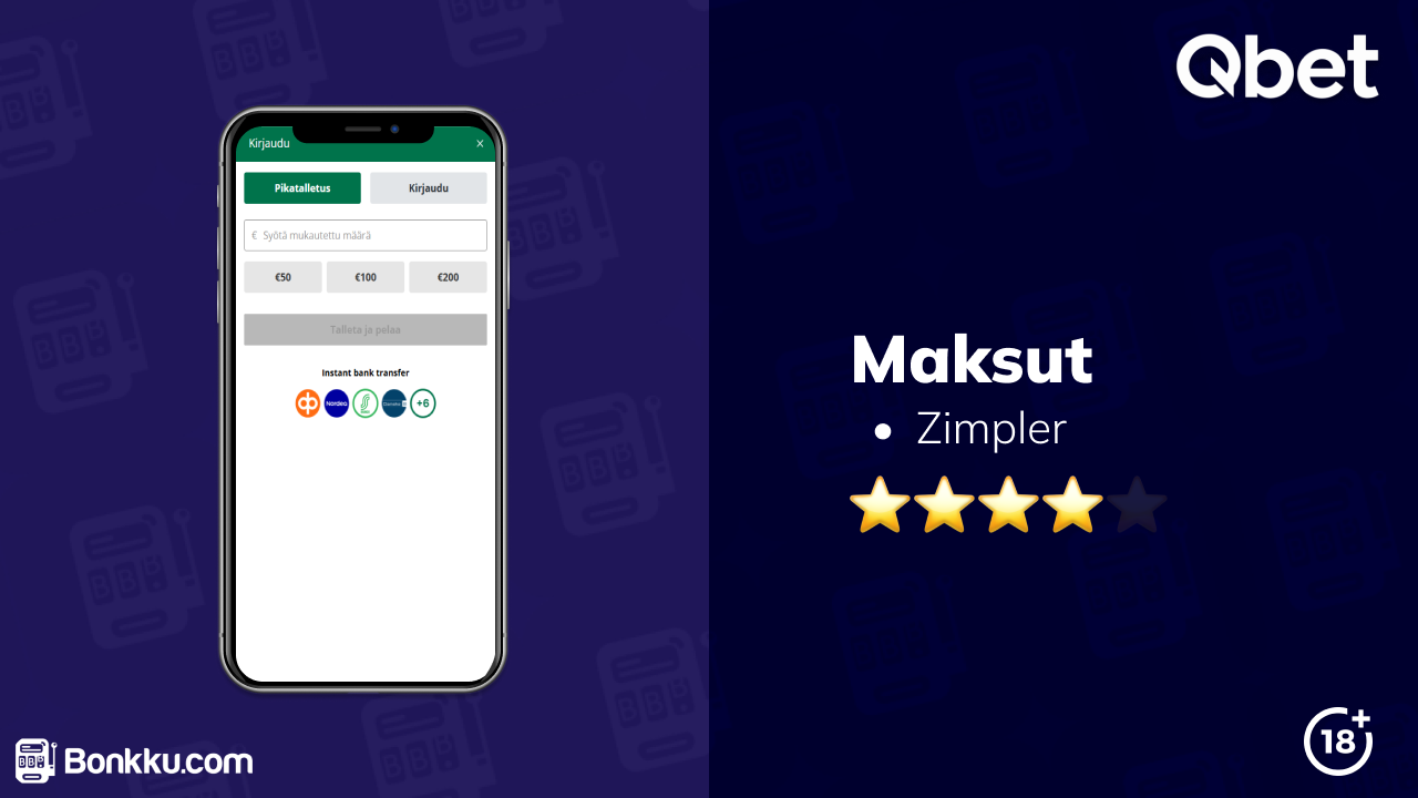 qbet kasino maksut