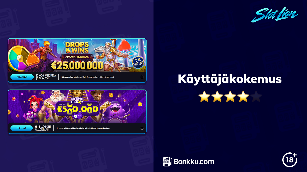 slot lion casino käyttäjäkokemus