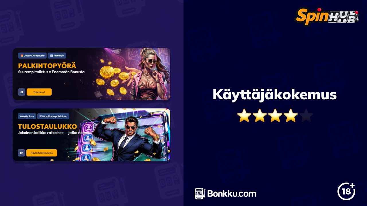 spinhub casino käyttäjäkokemus