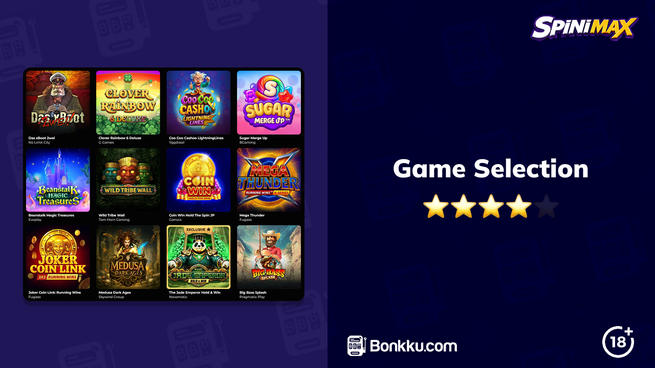 spinimax casino game selection