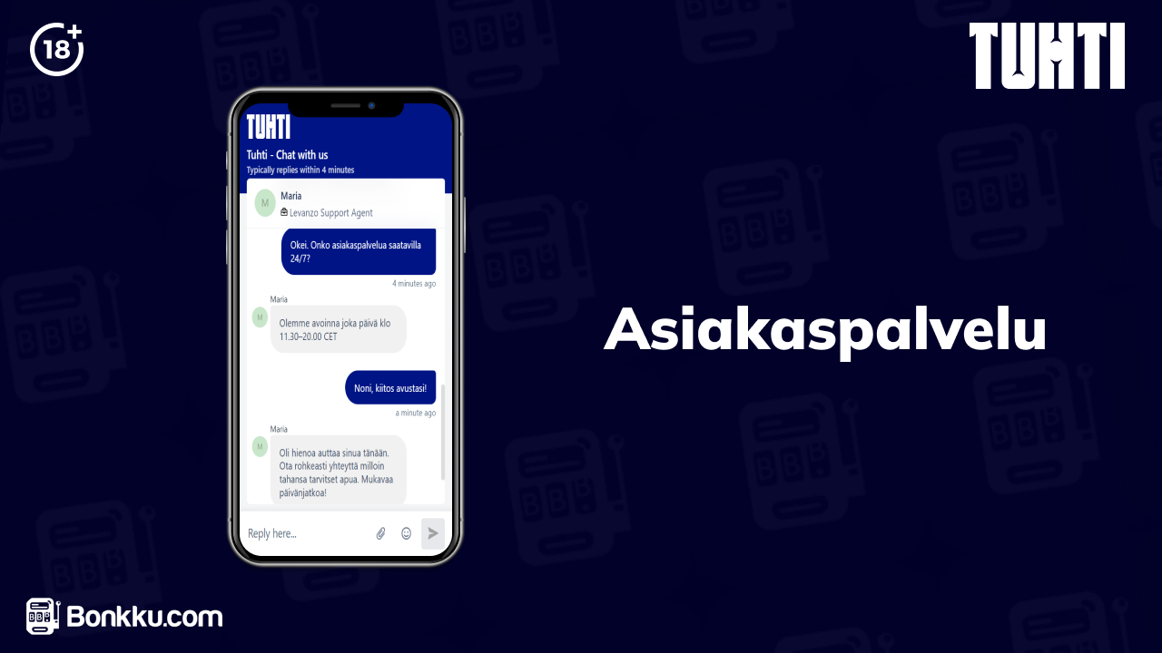 tuhti kasino asiakaspalvelu