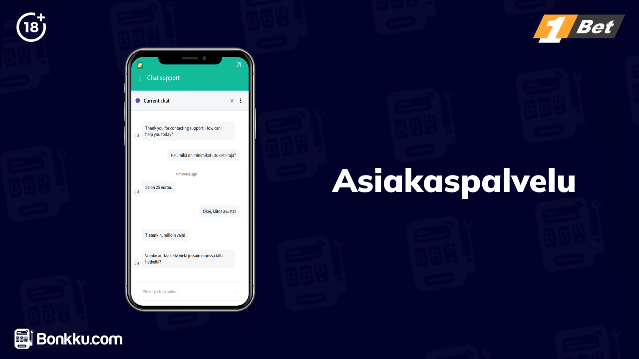 1bet casino asiakaspalvelu