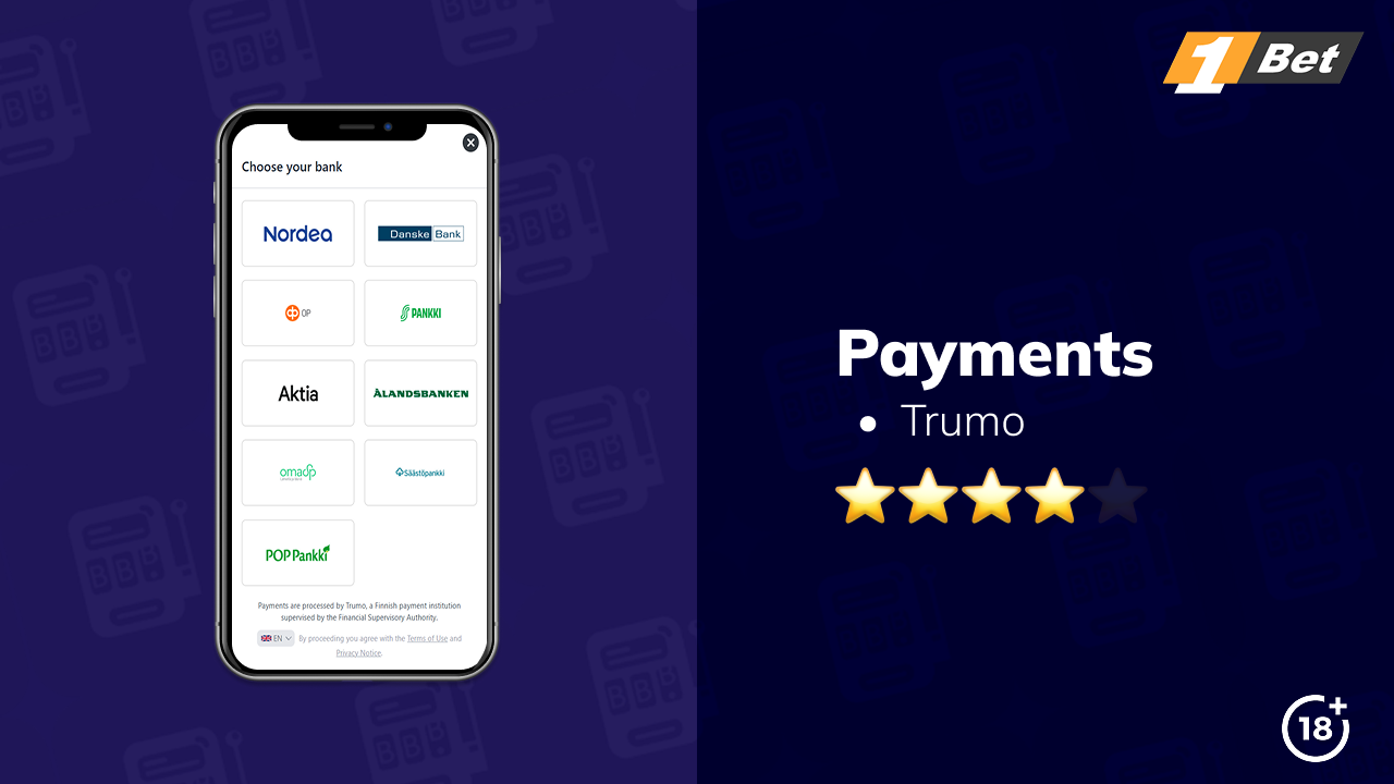 1bet casino payments