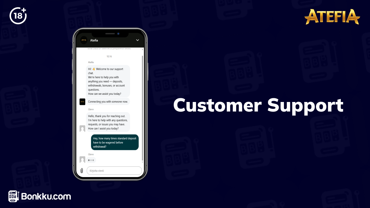 atefia casino customer support
