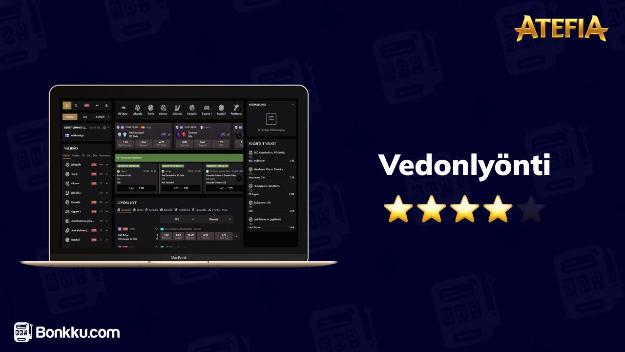 atefia casino vedonlyönti