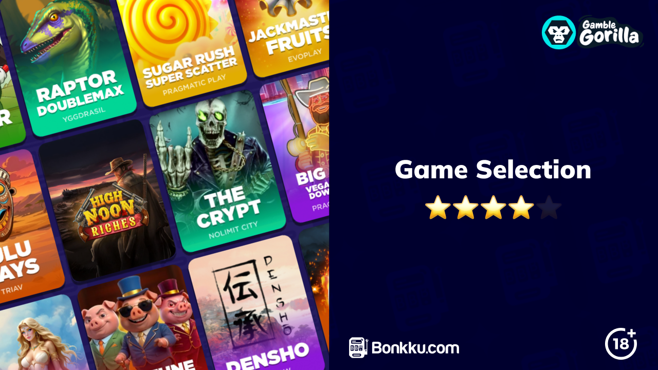 gamblegorilla casino game selection