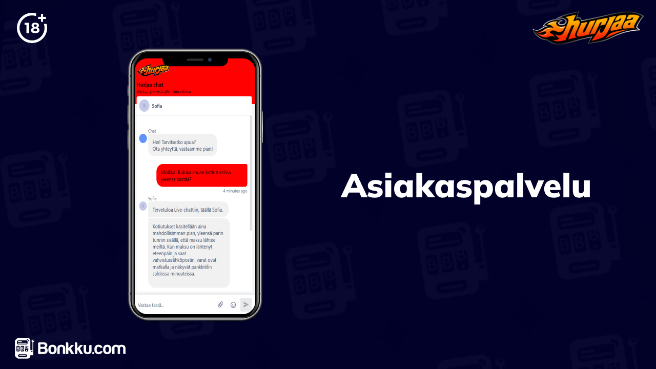 hurjaa casino asiakaspalvelu