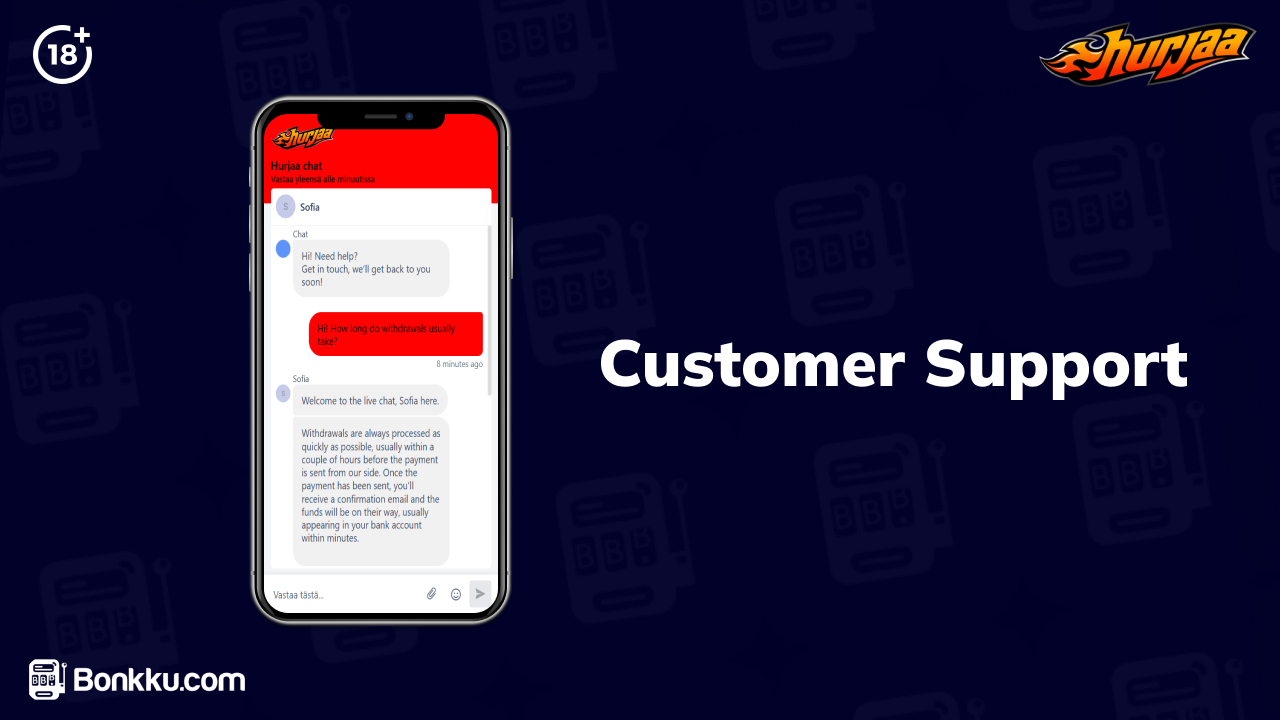 hurjaa casino customer support