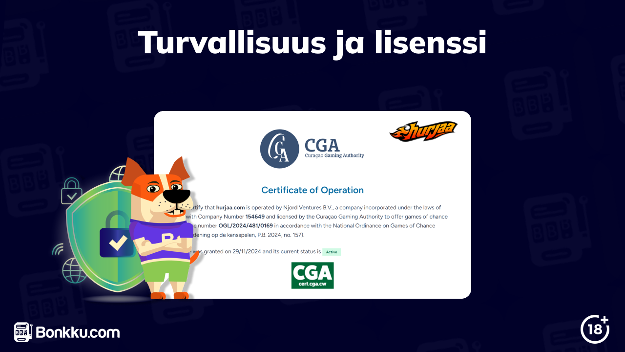hurjaa casino lisenssi