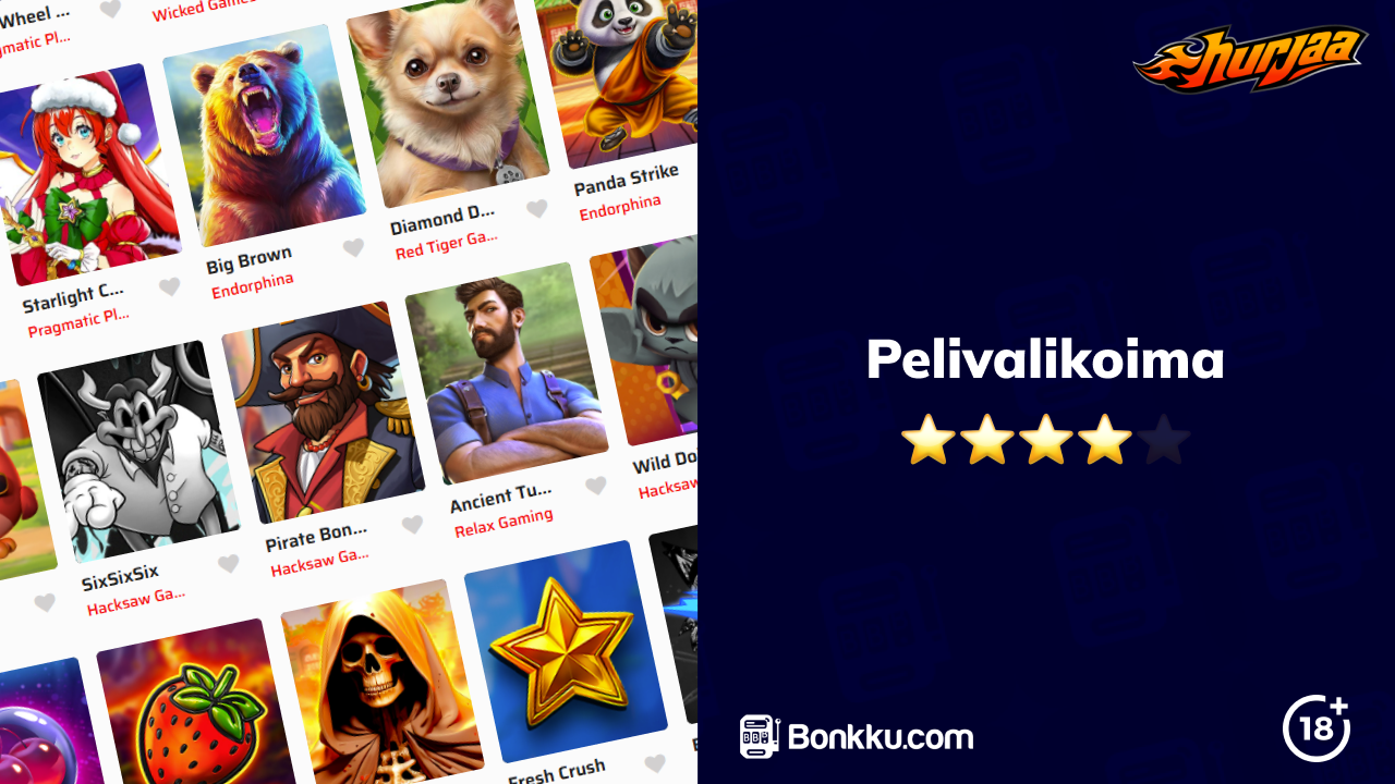 hurjaa casino pelivalikoima