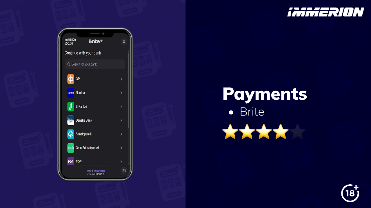 immerion casino payments