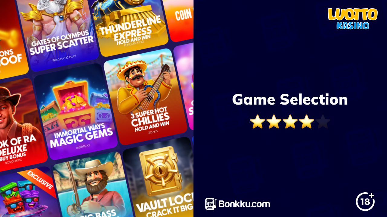 luottokasino game selection