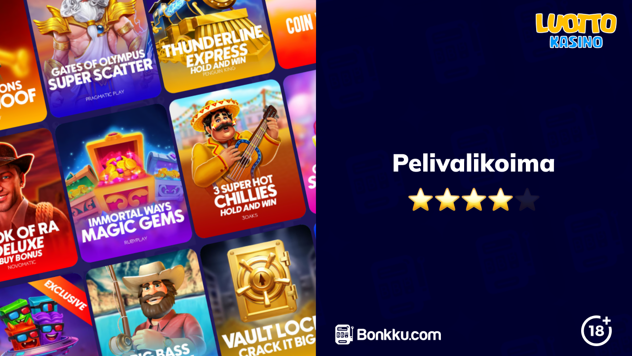 luottokasino pelivalikoima