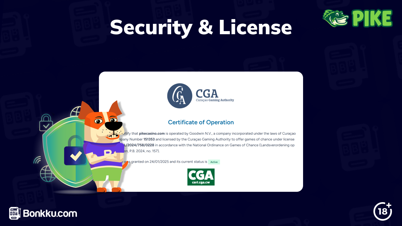 pike casino license