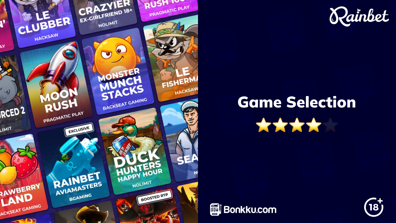 rainbet casino game selection