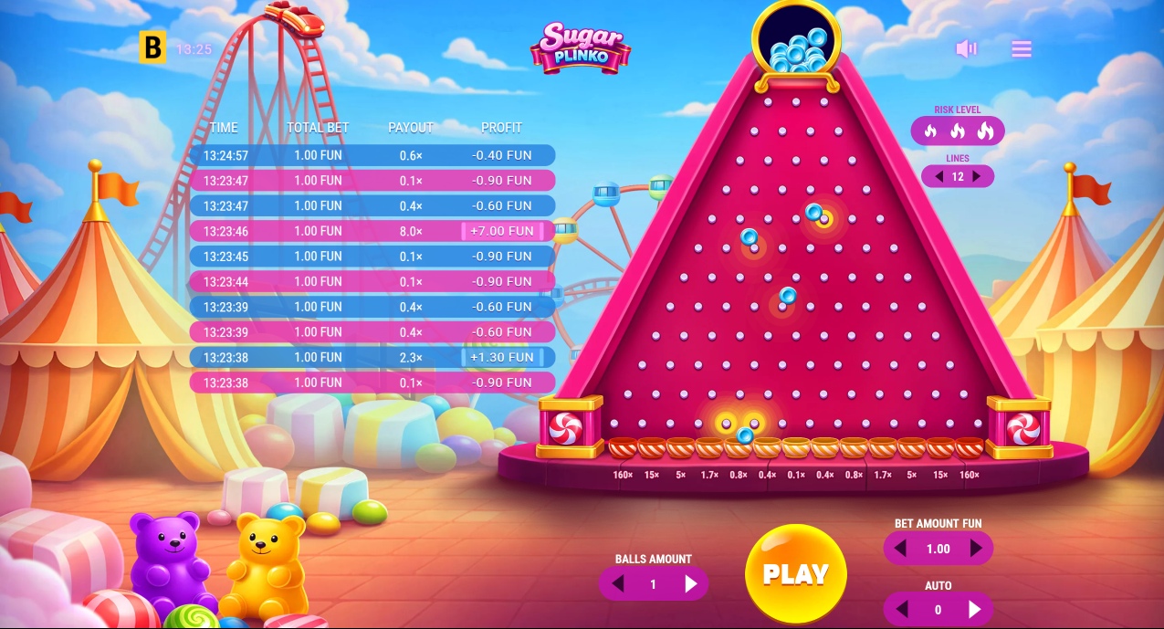 sugar plinko bonus